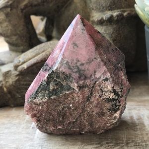 Crystal-Rhodonite Rough Polished Point